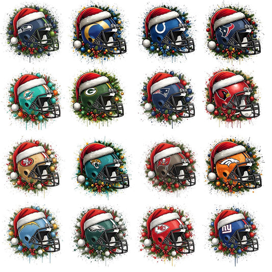 32 Christmas NFL Helmet T Shirt Designs