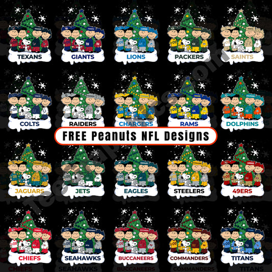 FREE Peanuts NFL T Shirt Designs
