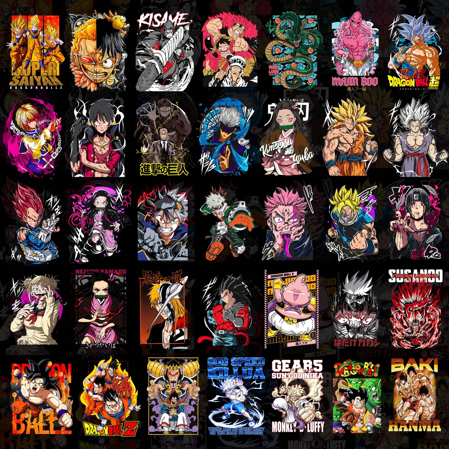 120 Anime T Shirt Designs