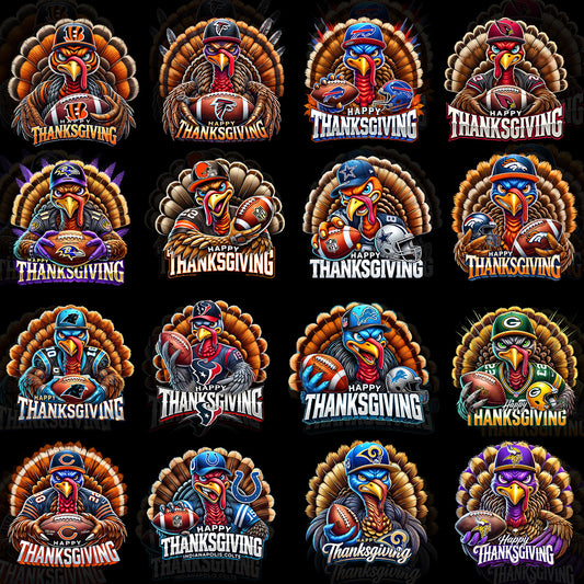 32 Thanksgiving NFL T Shirt Designs
