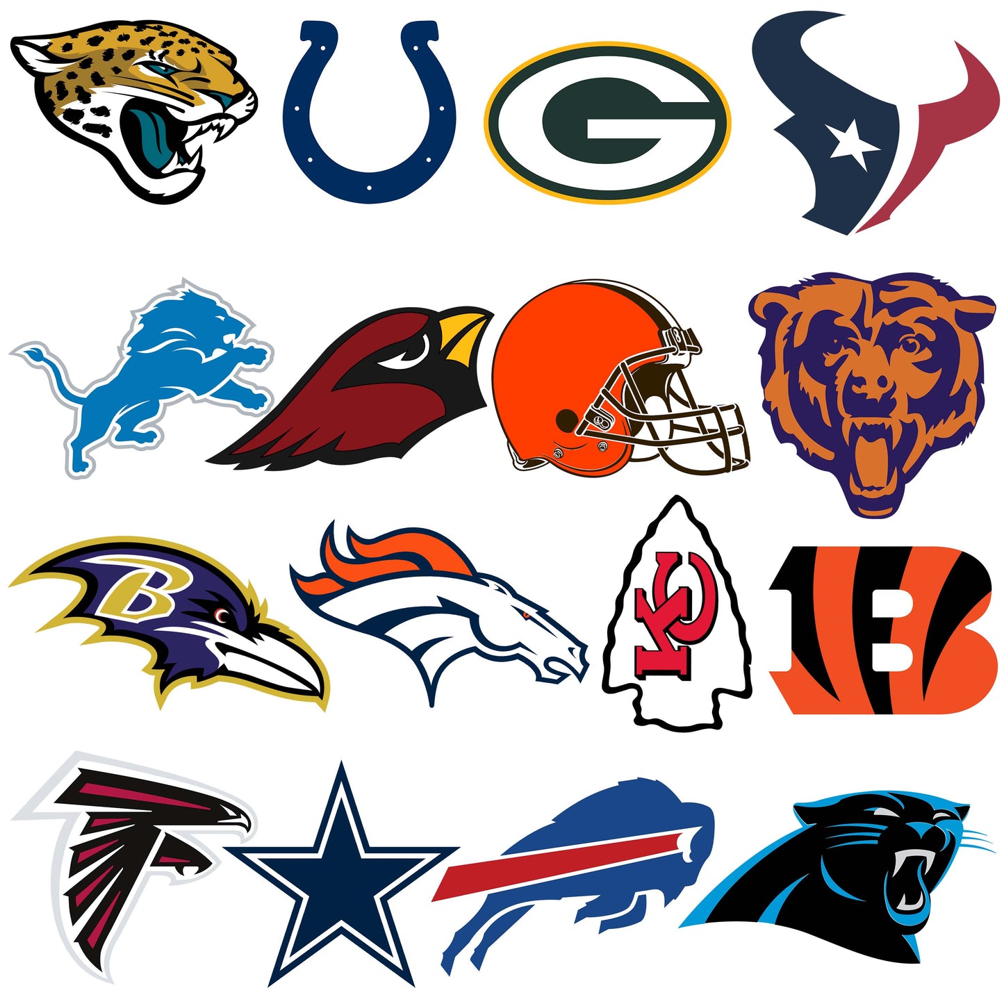 32 NFL Team Logo Designs