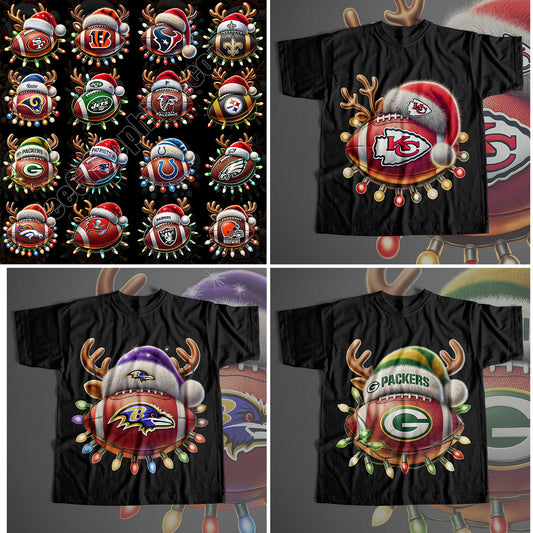 32 NFL Christmas Ball T Shirt Designs