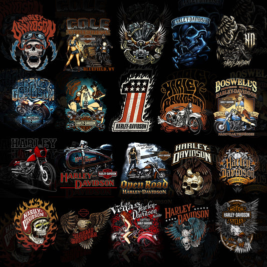 Halftone HarleyT Shirt Designs