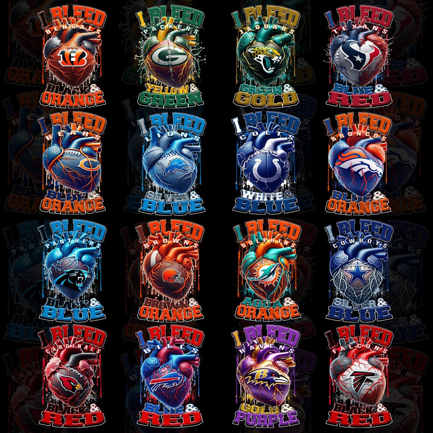32 I Bleed NFL T Shirt Designs