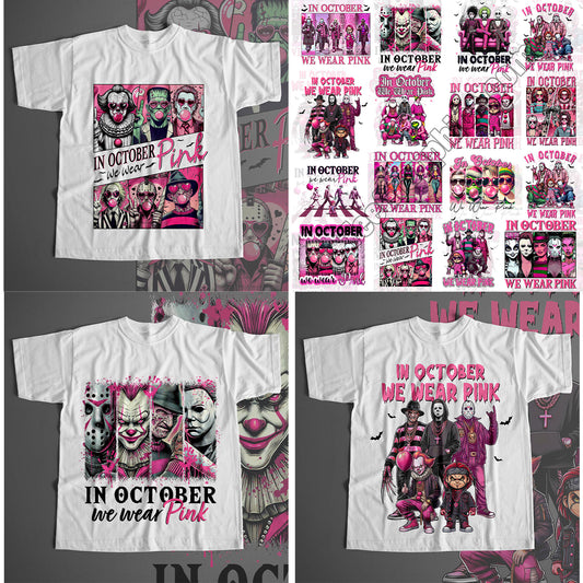16 We Wear Pink Halloween Designs PNG