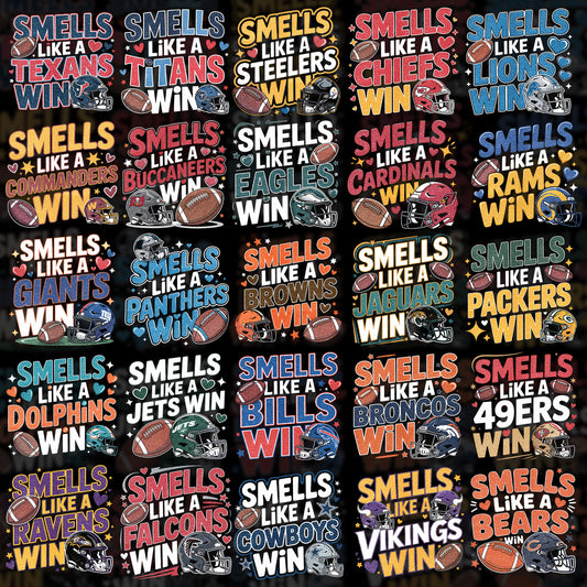 32 Smells Like A Win NFL T Shirt Designs