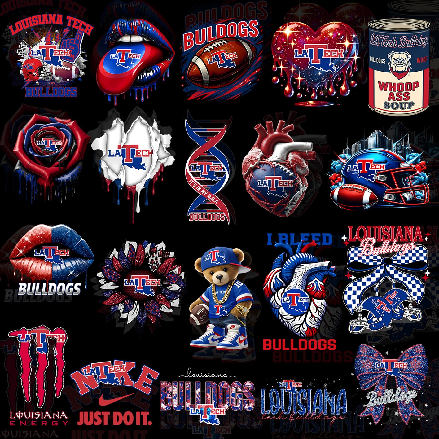 20 Louisiana Tech Bulldogs T Shirt Designs