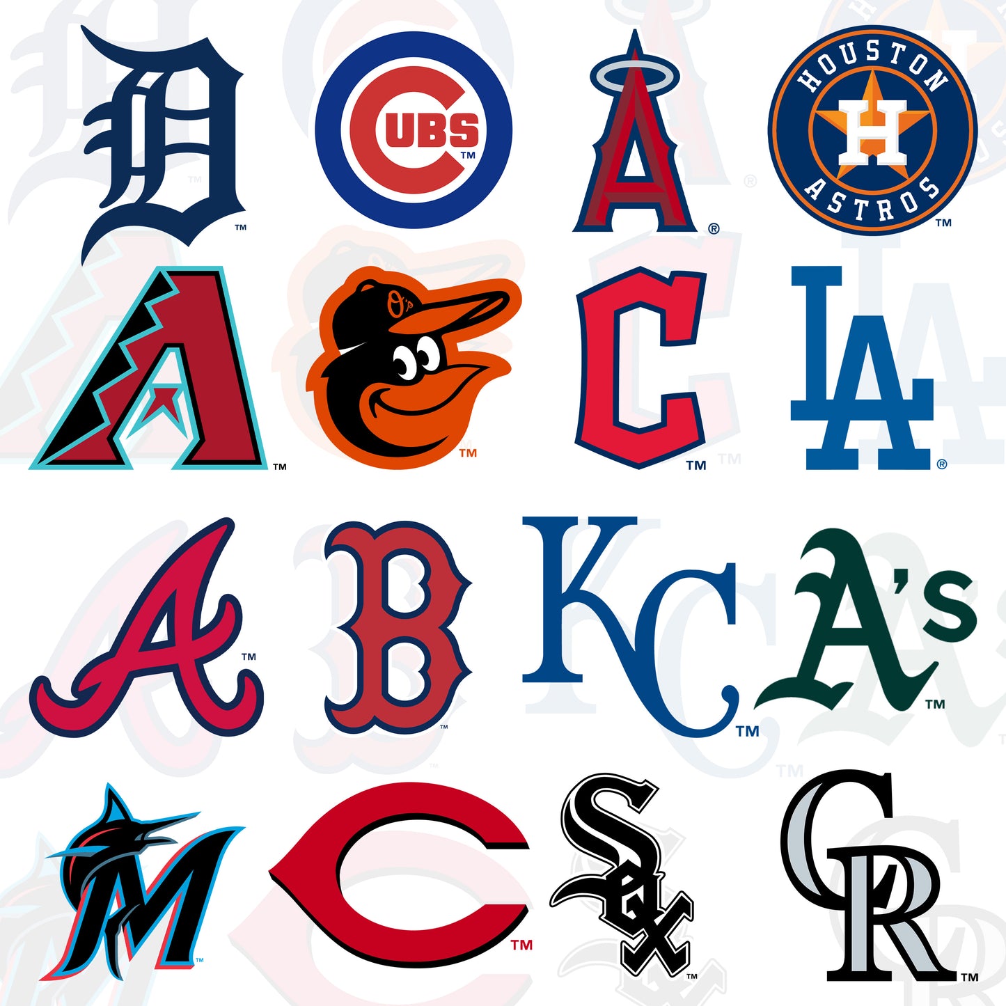 30 MLB All Teams Logos