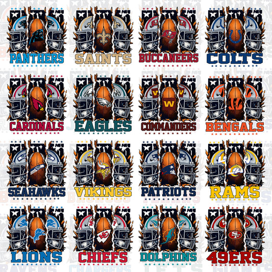 32 Broken Helmet NFL T Shirt Designs