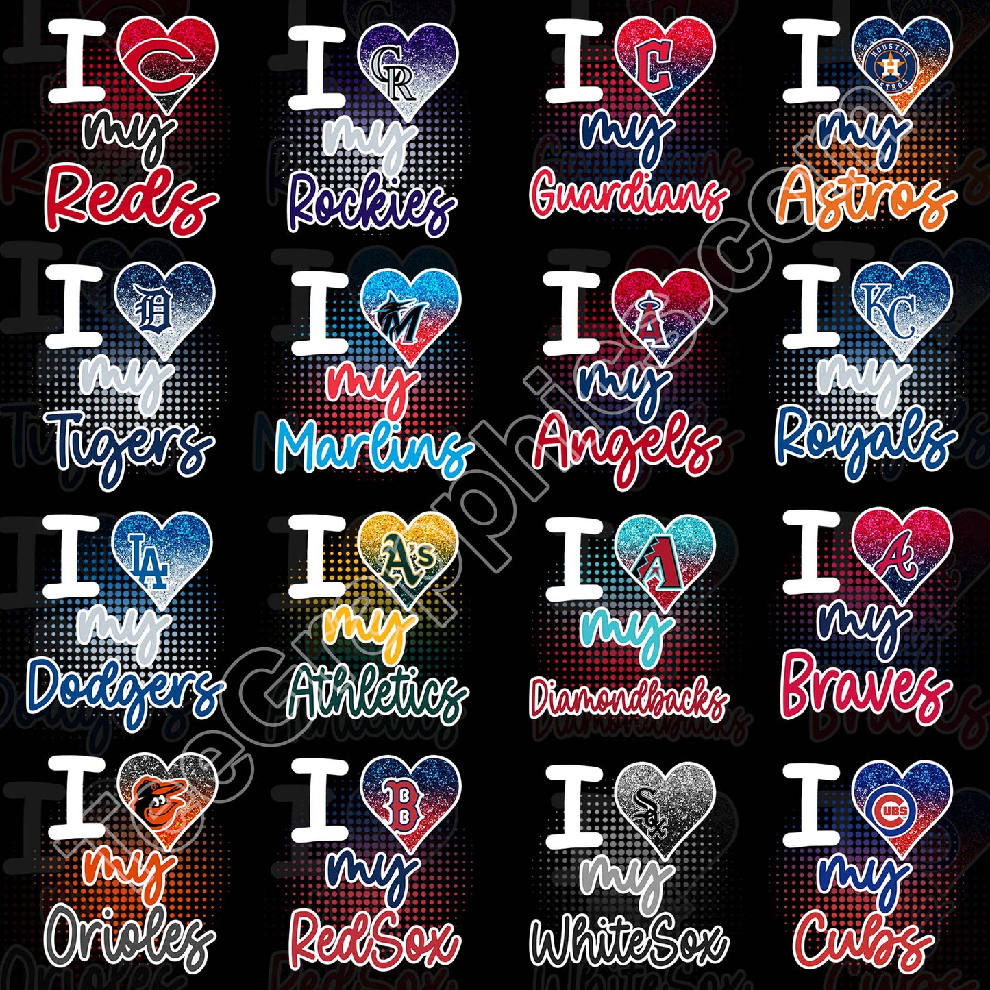 30 I Love My MLB Team Designs