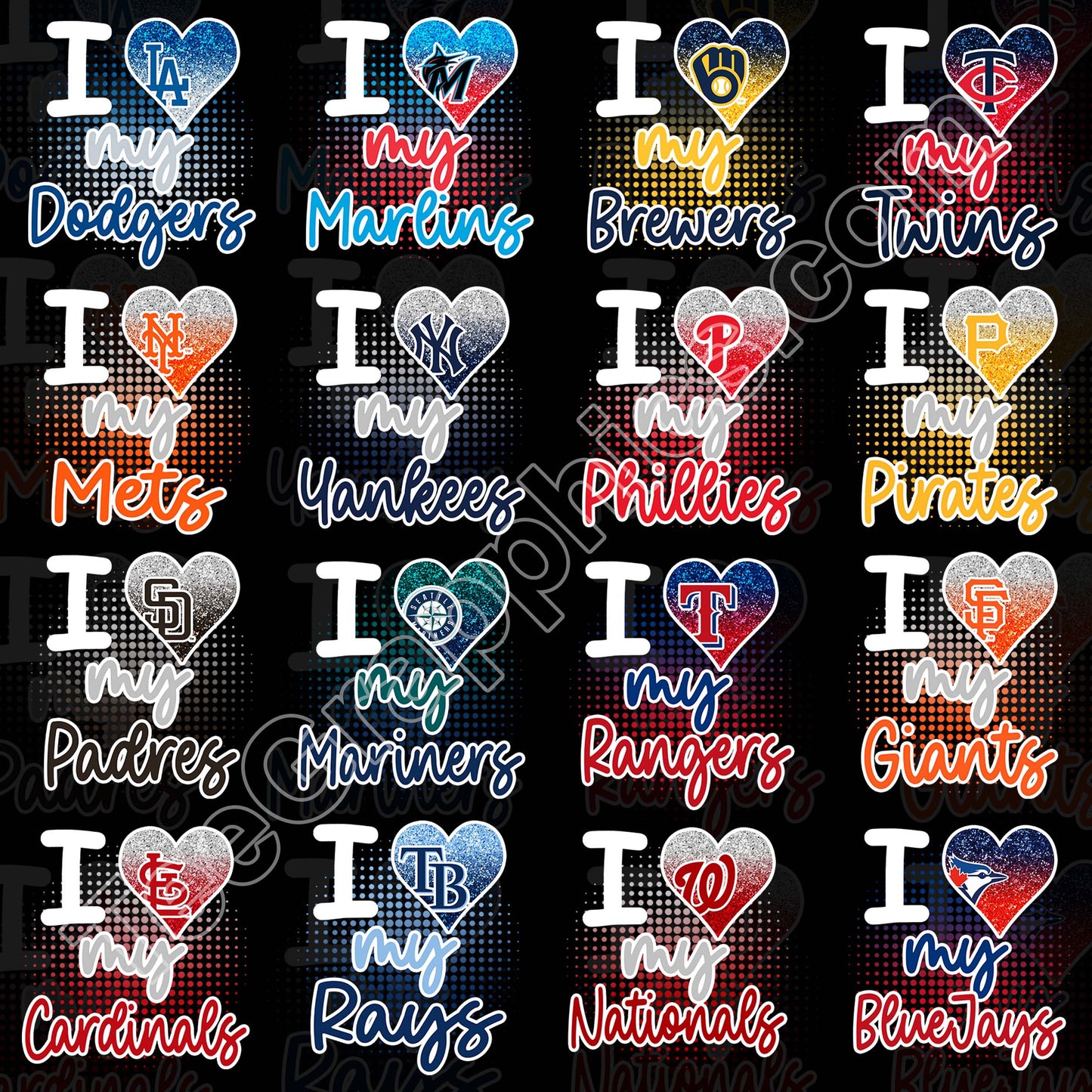 30 I Love My MLB Team Designs