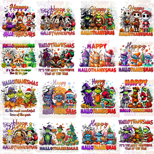 16 Hallothanksmas T Shirt Designs