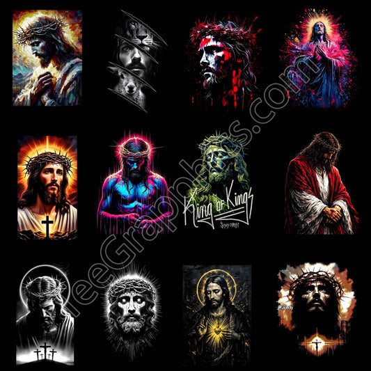 12 Jesus Halftone T Shirt Designs