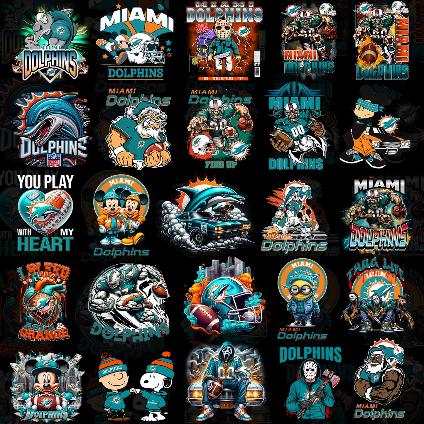 50 Miami Dolphins T Shirt Designs