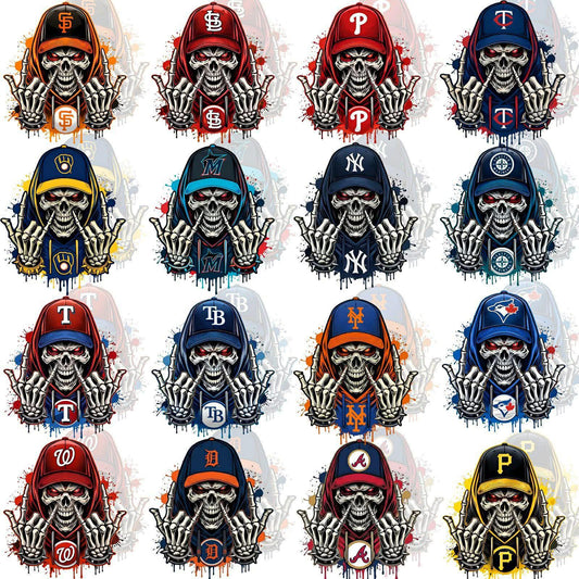 30 MLB Skull T Shirt Designs