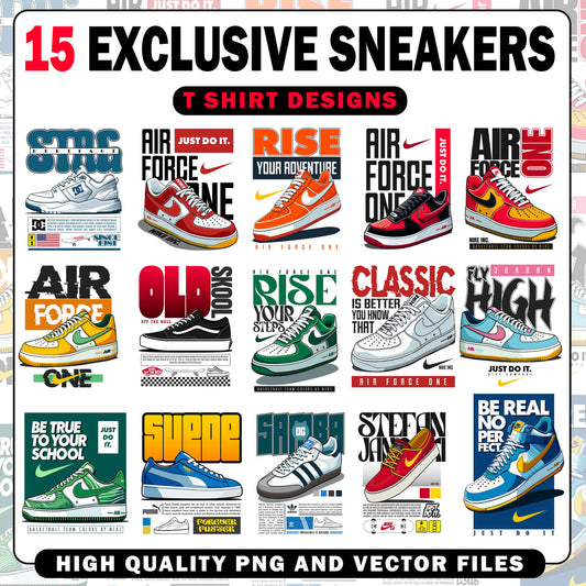 15 Sneakers T Shirt Designs