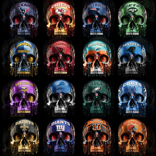 32 Dripping Skull NFL T Shirt Designs